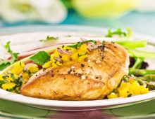 Mango Chicken With Steamed Bok Choy