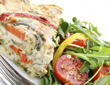 Mango and Cherry Tomato Tart with Goats Cheese and Basil