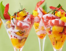 Prawn Martini With Mango Salsa
