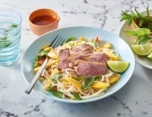 Pork, lemongrass and mango stir fry
