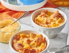 Mango croissant puddings